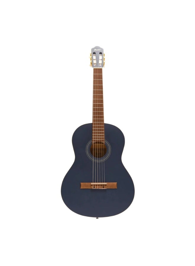 Bamboo Classical Guitar GC-39-BL 4/4 Full-Size with Padded Gig Bag – Matte Blue Finish - Image 1
