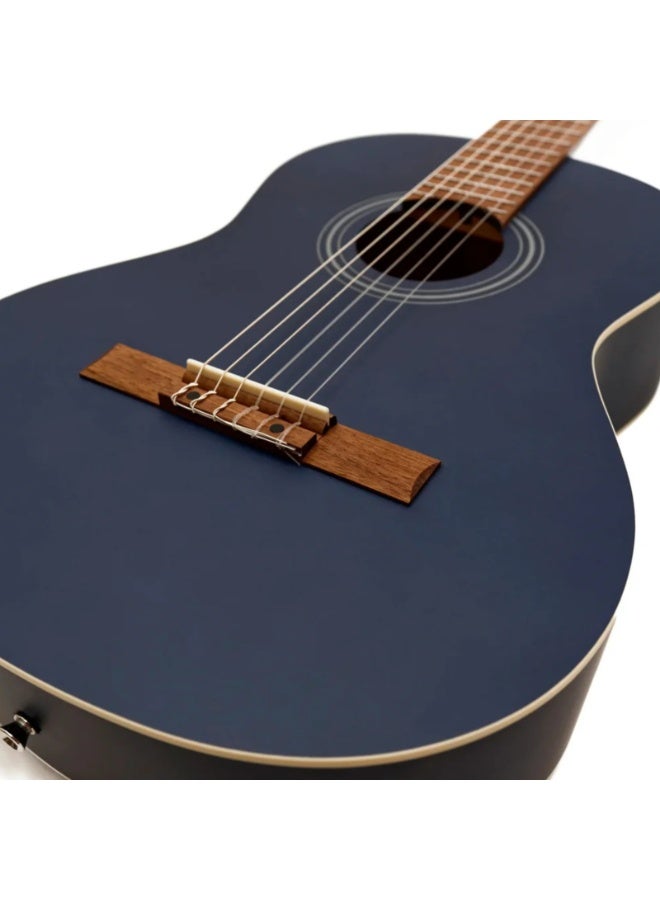 Bamboo Classical Guitar GC-39-BL 4/4 Full-Size with Padded Gig Bag – Matte Blue Finish - Image 3