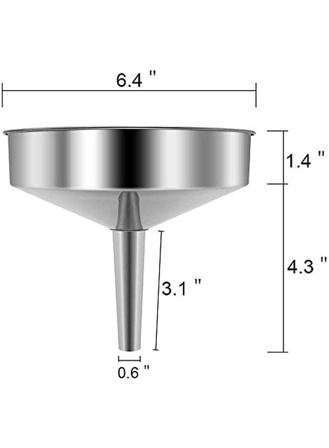 THW® Stainless Steel Large Funnel (16 cm) with Detachable Strainer Filter for Cooking Oil and Transmission Liquid and Powder - Image 2