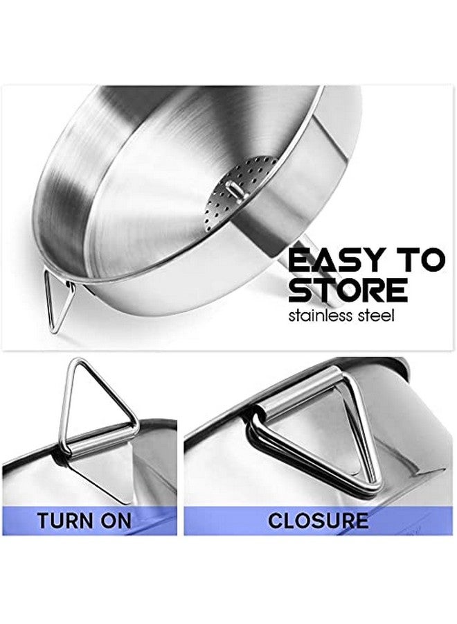 THW® Stainless Steel Large Funnel (16 cm) with Detachable Strainer Filter for Cooking Oil and Transmission Liquid and Powder - Image 4