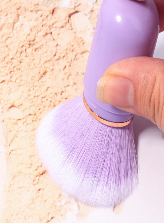 Filfeel Nail Dust Brush, Nail Art Dust Powder Remover Brush Rhinestone Handle Nail Art Dust Cleaner Brush Professional Nail Art Tool Manicure Duster Tools for Acrylic Gel Nails (Purple) - Image 4