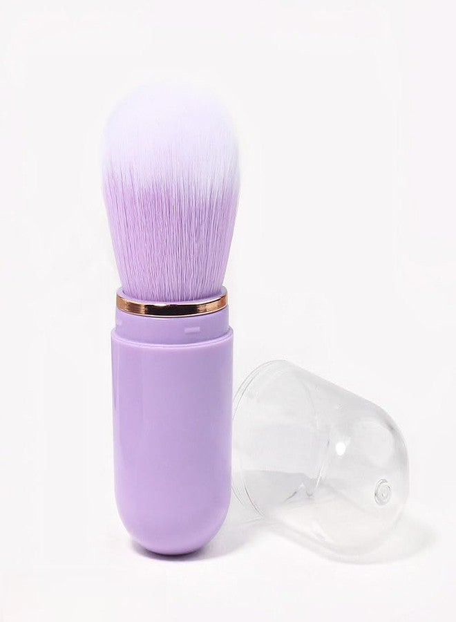 Filfeel Nail Dust Brush, Nail Art Dust Powder Remover Brush Rhinestone Handle Nail Art Dust Cleaner Brush Professional Nail Art Tool Manicure Duster Tools for Acrylic Gel Nails (Purple) - Image 2
