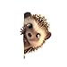 MAKTEM Peeking Hedgehog Car Sticker Decal Cute Funny 3D Cartoon Car Accessorie Auto Decoration for Exterior on Bumper Window Auto Panel Hedgehog - Image 2
