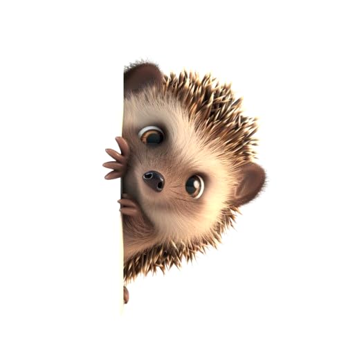 MAKTEM Peeking Hedgehog Car Sticker Decal Cute Funny 3D Cartoon Car Accessorie Auto Decoration for Exterior on Bumper Window Auto Panel Hedgehog - Image 1