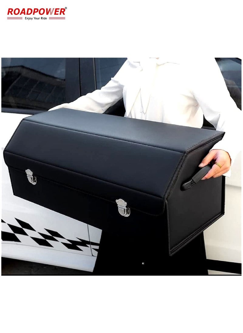 RoadPower - Car Trunk Storage Organizer And Suv  Collapsible Cargo Multi Compartment Adjustable Auto Grocery Large Box 70x30x30Cm - Image 1