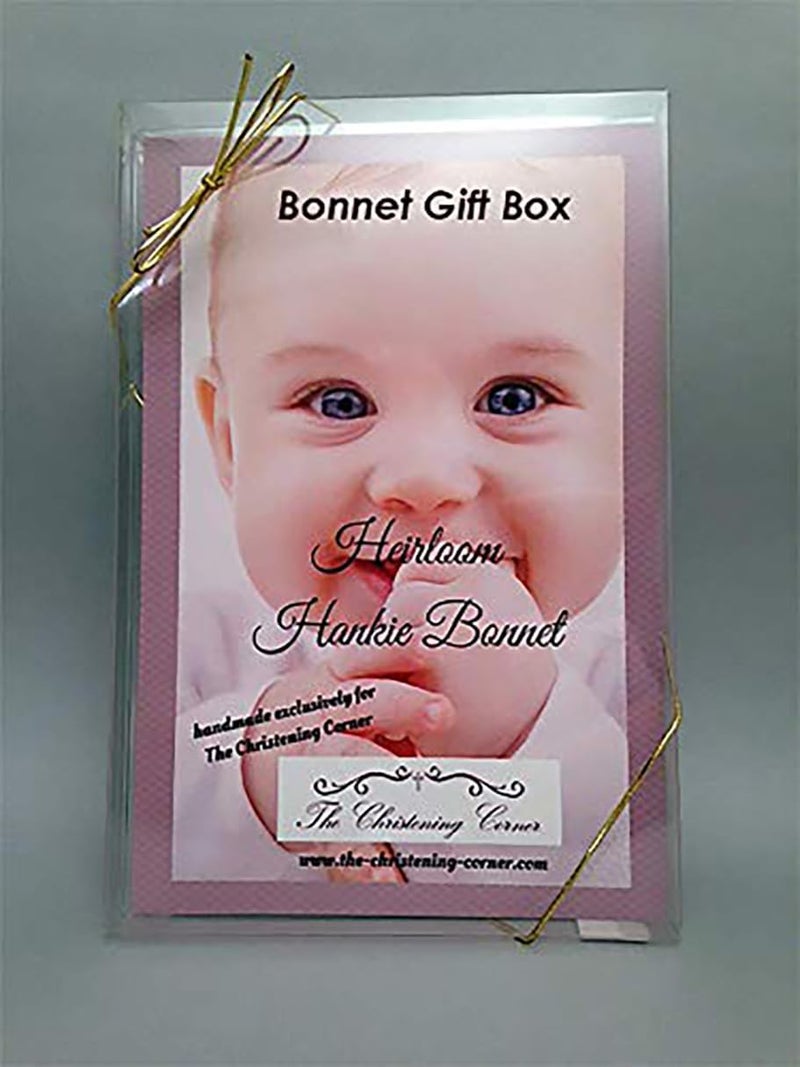 Angel Lace Christening Handkerchief Bonnet - Image 3