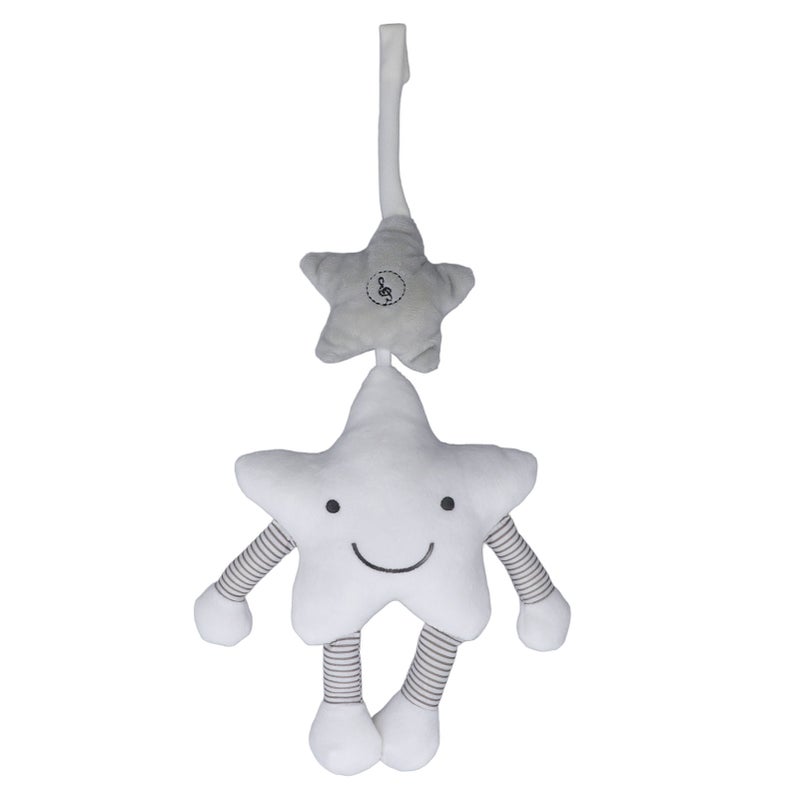 Baby Crib Mobile: Premium Plush Skin-Friendly Material - Cartoon Star Musical Wind Chime Design Hanging Crib Toy for Crib, Stroller, Car Seat and 0-12 Months Babies - Image 1