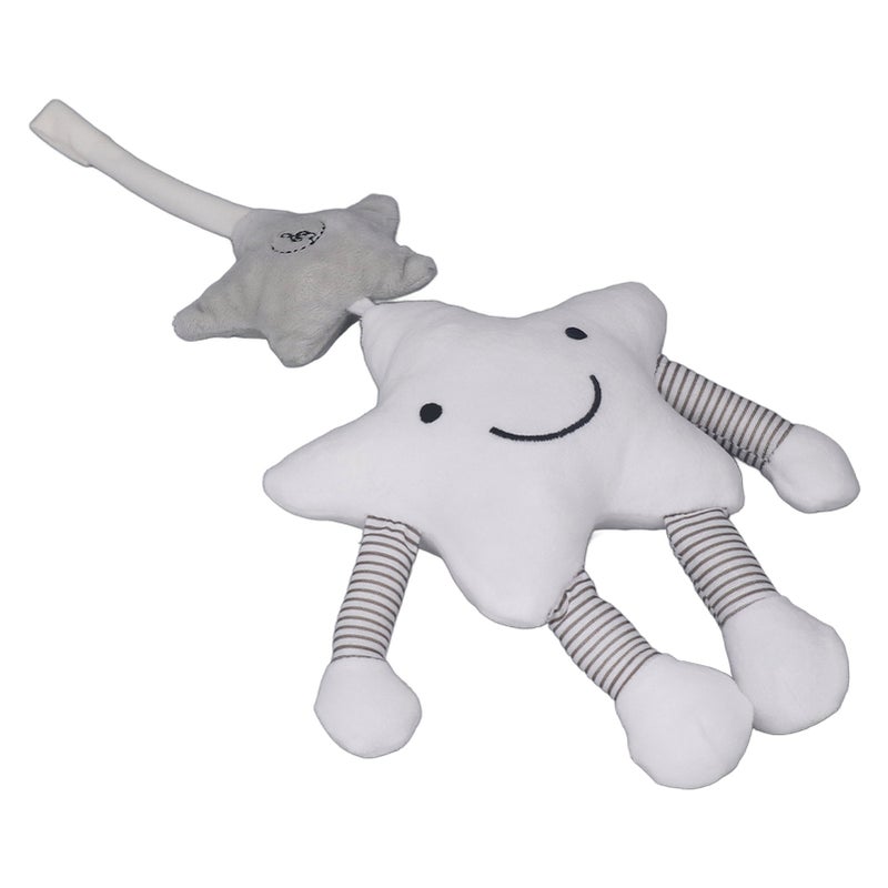Baby Crib Mobile: Premium Plush Skin-Friendly Material - Cartoon Star Musical Wind Chime Design Hanging Crib Toy for Crib, Stroller, Car Seat and 0-12 Months Babies - Image 2
