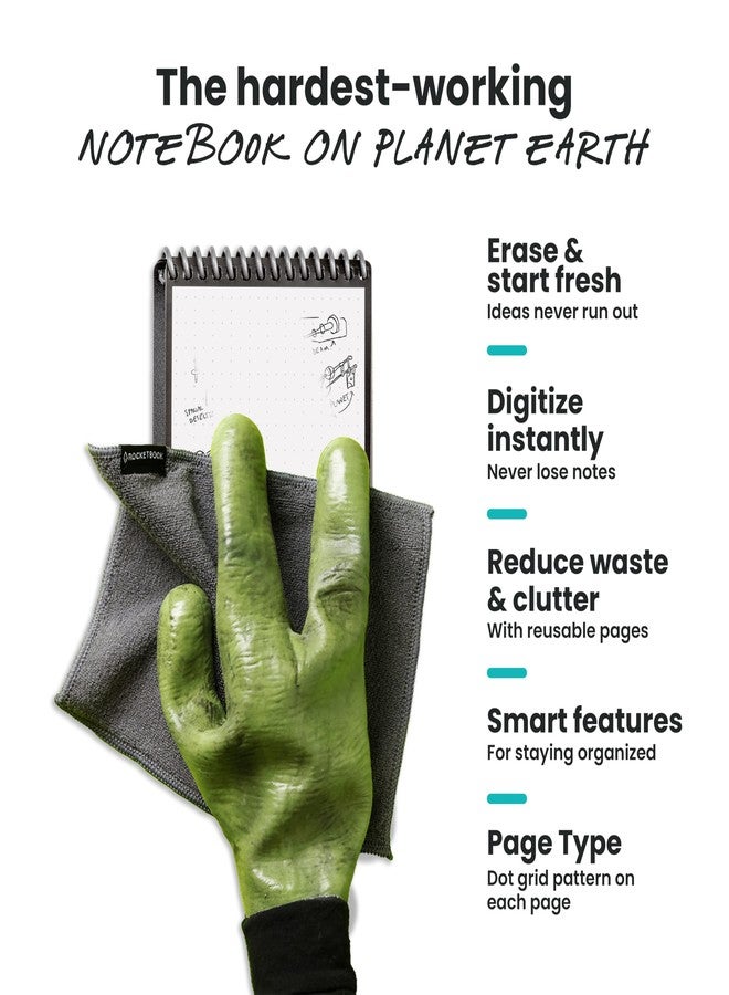 Rocketbook Mini Reusable Smart Notepad, Pocket Size Notebook 3.5x5.5, Pink - Dotted Pages, App-Connected, Erasable, Ideal for On-The-Go List Taking & Quick Notes Anywhere - Image 4