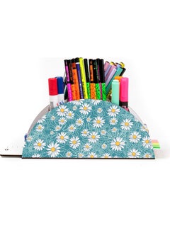 KutuTR Wooden Vip Daisies Model Rainbow Ruler Desktop Pen Holder Organizer Mounted Boxed  - Image 2