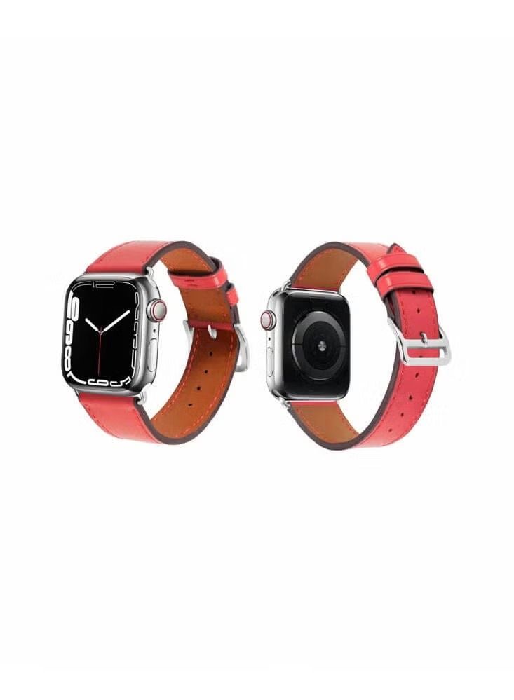 IAF Genuine Leather Replacement Band For Apple Watch 41/40/38mm Series 7/6/5/4/SE