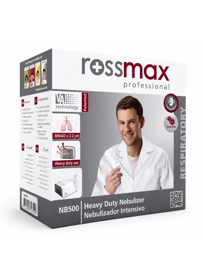 Rossmax Breathe Easier with Rossmax NB500 Heavy Duty Nebulizer High Performance Inhalation offers an effective and quick solution for asthma and breathing difficulties. It converts liquid medication into fine mist for easy inhalation, delivering the treatment directly to the airways to alleviate symptoms quickly and improve breathing It can be used very easily by family members Device  Rossmax Nebulizer NB500 Effective and Precise Respiratory Treatment  Medical Nebulizer Rossmax NB500 Durable and High Quality Inhalation Device Rossmax nebulizer heavy duty nebulizer Rossmax inhalation device high performance respiratory treatment medical nebulizer durable inhalation device effective nebulizer high quality inhalation precise respiratory treatment nebulizer for kids and adults health medical supplies and equipment home care nebulizers health medical supplies and equipment daily living aids health - Image 4