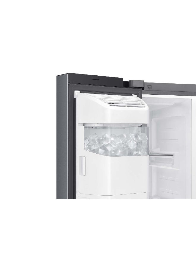 سامسونج Bespoke AI Side by Side Refrigerator 13.8Cuft, Freezer 7.1Cuft, LCD, I&W Dispenser RS90F65DDT silver - Image 5
