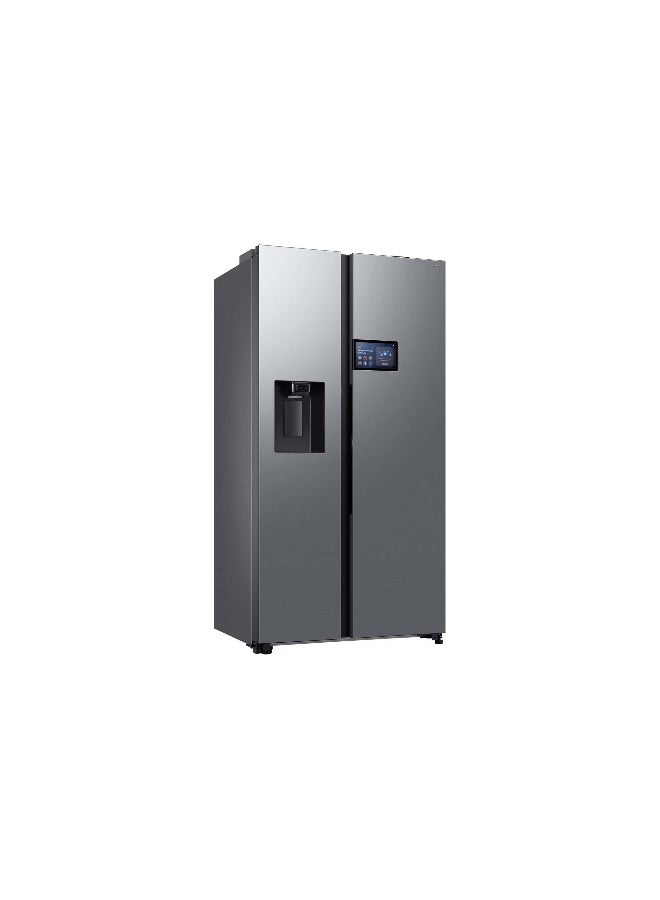 سامسونج Bespoke AI Side by Side Refrigerator 13.8Cuft, Freezer 7.1Cuft, LCD, I&W Dispenser RS90F65DDT silver - Image 2