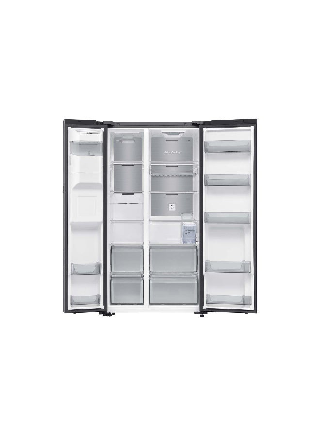 سامسونج Bespoke AI Side by Side Refrigerator 13.8Cuft, Freezer 7.1Cuft, LCD, I&W Dispenser RS90F65DDT silver - Image 3
