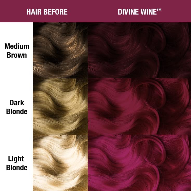 MANIC PANIC Classic Divine Wine Semi Permanent Hair Color - Deep Red-Based Pink Hair Dye for Women & Men That Lasts 4-6 Weeks - Vegan, Ammonia & Cruelty-Free - Create & Mix Custom Shades (4oz) - Image 3