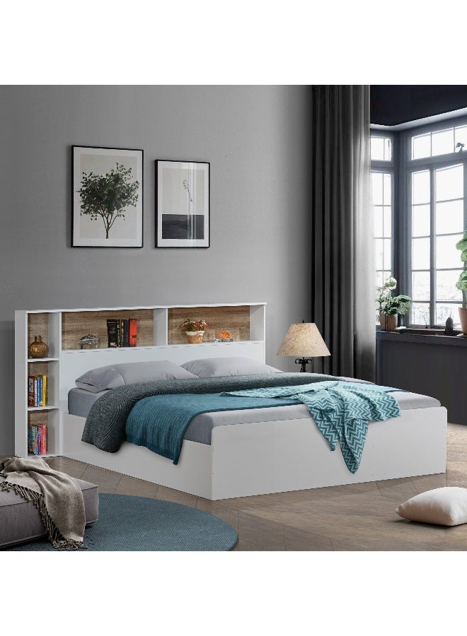 Home Box Kulltorp King Bed with Side Storage - White - Image 1