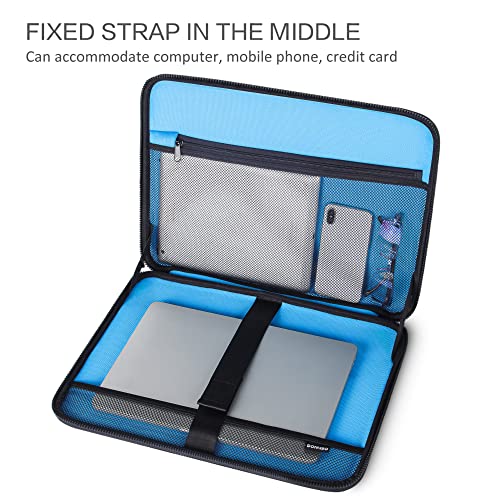 DOMISO 17.3 Inch Laptop Carrying Case, Shockproof Waterproof EVA Sleeve with Strap Protective Bag for 17-17.3" Gaming Laptops, Dell, HP, Acer, MSI, Lenovo, Black - Image 3