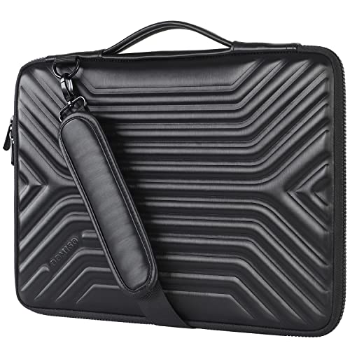 DOMISO 17.3 Inch Laptop Carrying Case, Shockproof Waterproof EVA Sleeve with Strap Protective Bag for 17-17.3" Gaming Laptops, Dell, HP, Acer, MSI, Lenovo, Black - Image 1