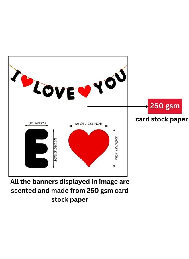 HK Balloons Pack Of 14 I Love You Banner With Led Light And Heart Balloons - Perfect Valentine'S Day Decorations Anniversary Decorations For Husband Wife Couples - Image 4