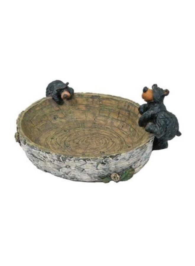 WD Willie Black Bear Bowl with Paw Prints Inside (Great Candy Dish) 9.5"