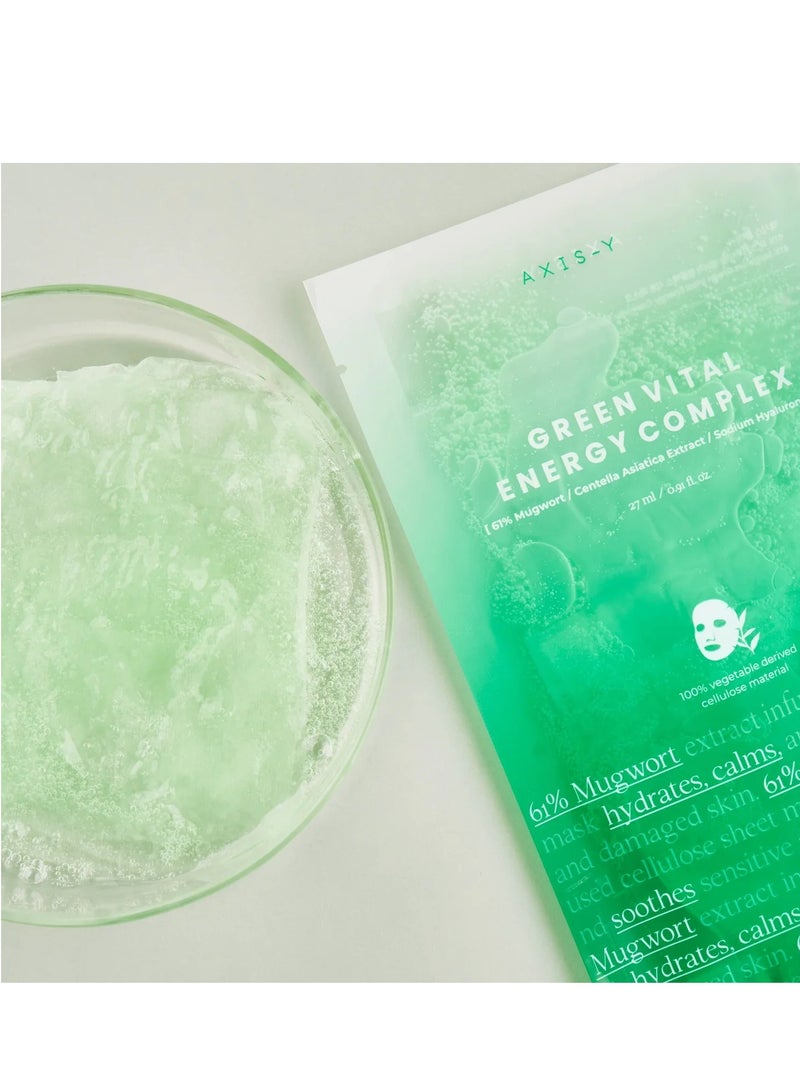 Axis-Y Mugwort Green Vital Energy Complex Sheet Mask 27ml - Image 2