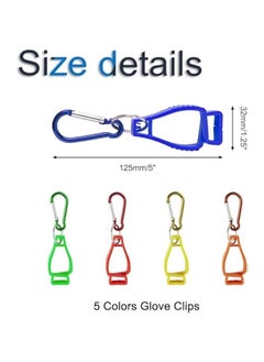MOXO Glove Clip 10PCS Durable Non Slip Glove Grabber Clip Guard Work Clip Helmets Hanger Clam(5 Colors)  - Image 2