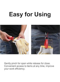 MOXO Glove Clip 10PCS Durable Non Slip Glove Grabber Clip Guard Work Clip Helmets Hanger Clam(5 Colors)  - Image 4