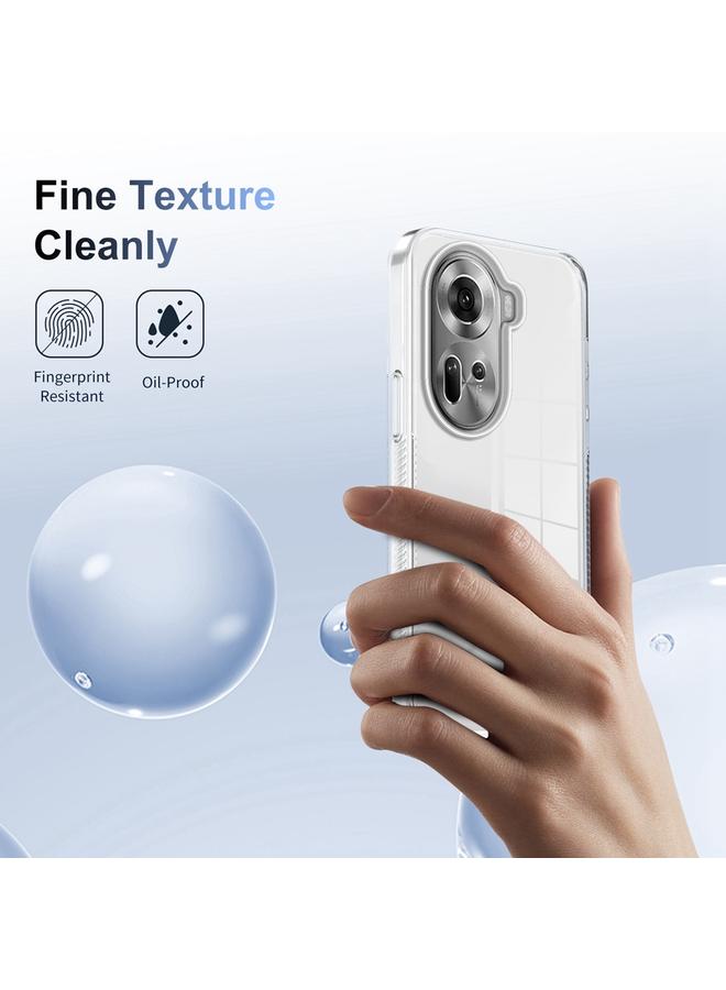 S-TOP Case For OPPO Reno11 5G Global Anti-slip Clear Acrylic Hybrid TPU Phone Case - Image 5