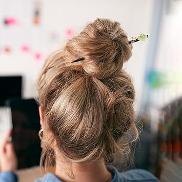 Lurrose دبوس شعر خشبي مزخرف من لوروز بأسلوب صيني، إكسسوارات شعر عتيقة للنساء - Image 4