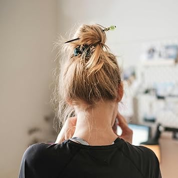 Lurrose دبوس شعر خشبي مزخرف من لوروز بأسلوب صيني، إكسسوارات شعر عتيقة للنساء - Image 5