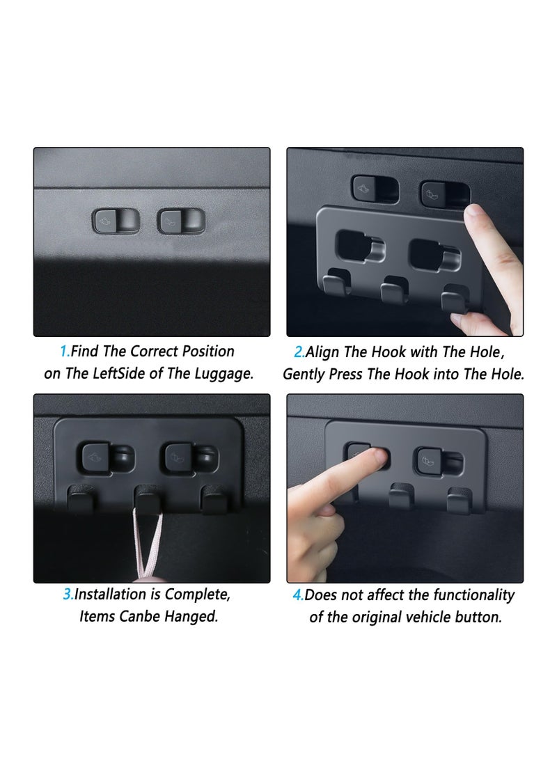 SYOSI - Trunk Organizer Hook Fit For Tesla Model Y, Fit for 2021-2023 Tesla Model Y Accessories, Trunk Hook Car Grocery Organizer Trunk Tote Trunk Grocery Bag Hooks, Tesla Y Accessories Model Y 2023 Holders - Image 1