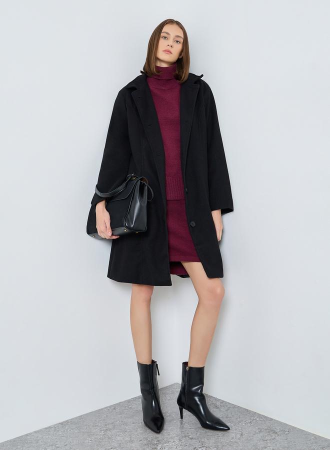 ستايلي معطف بقصة عادية وأزرار غلق - Image 1