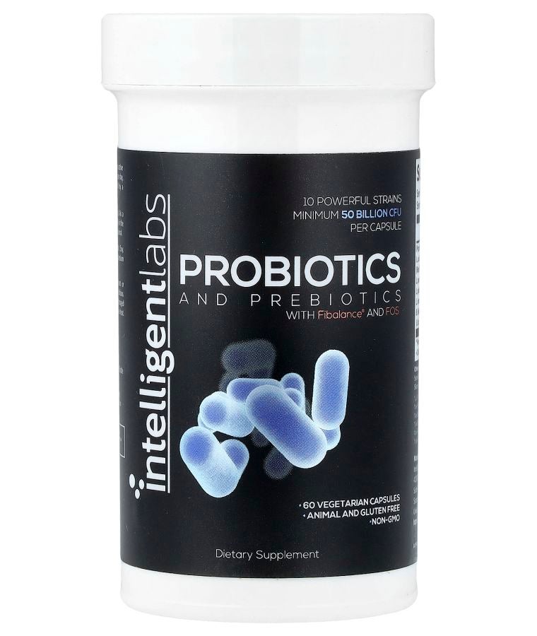 Intelligent Labs Probiotics and Prebiotics 60 Vegetarian Capsules