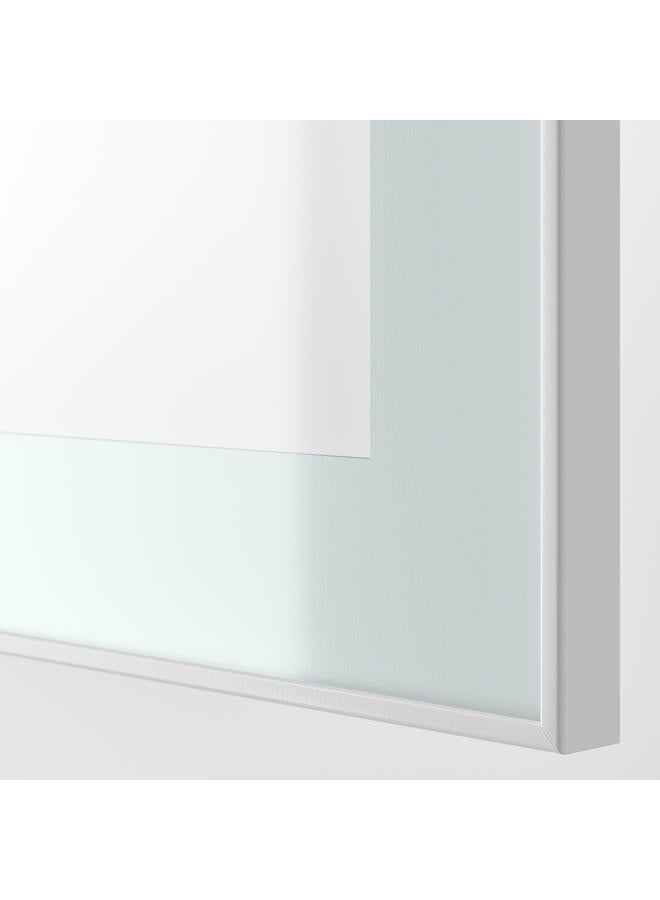 Zaboon Wall-mounted cabinet combination, white Glassvik/white/light green clear glass, 60x22x64 cm - Image 3