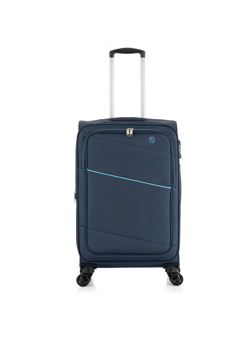 اتش تي طقم حقائب سفر من 3 قطع من H.T | حقائب سفر ذات غلاف ناعم | طقم حقائب سفر خفيفة الوزن قابلة للتوسيع بعجلات (82 لترًا، حقيبة سفر خفيفة الوزن) (متوسطة الحجم 24 بوصة) - Image 1