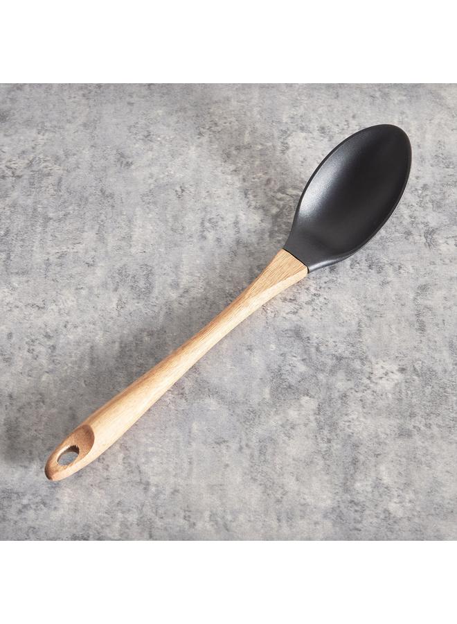FACKELMANN Nylon Solid Serving Spoon With Wooden Handle - Image 1