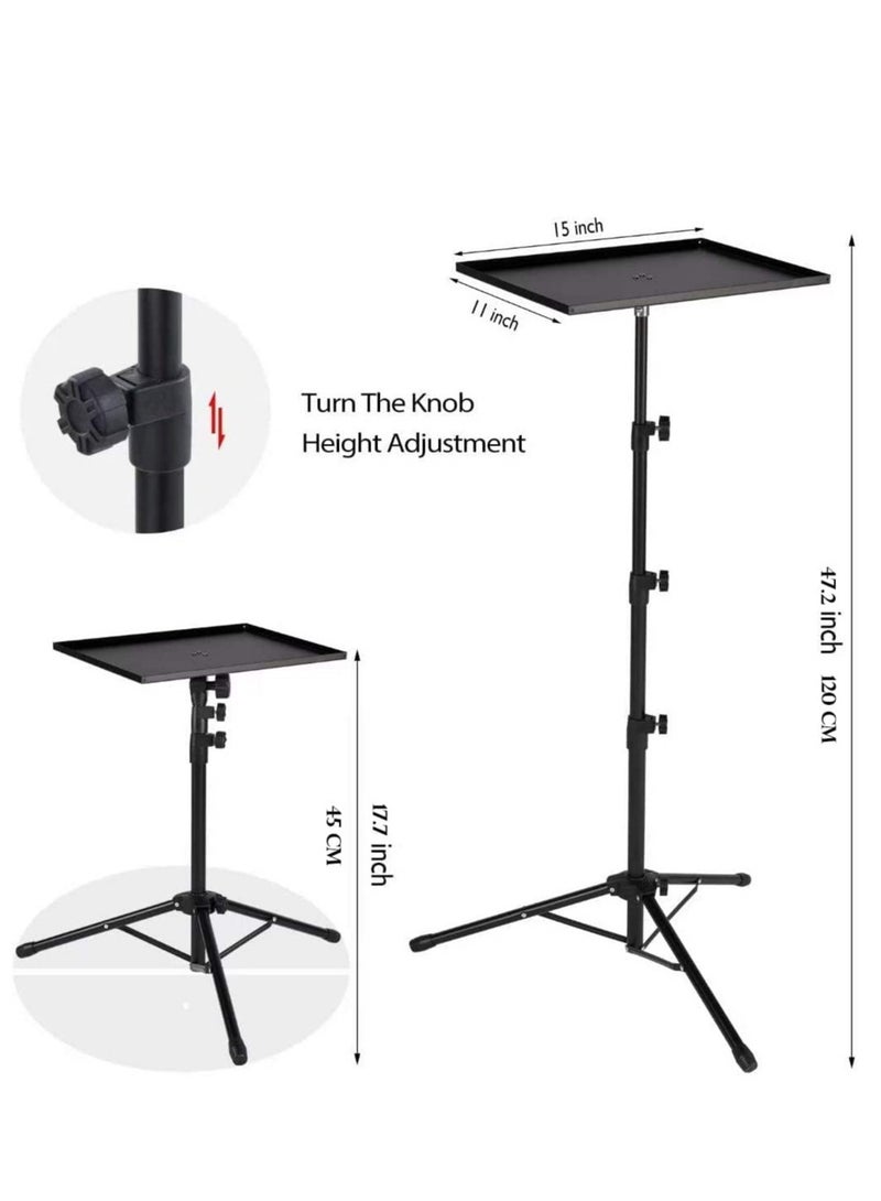 ELTRAZONE Projector Stand,Laptop Tripod Stand Adjustable Height 17.7 to 47.2 Inch , Portable Projector Stand Tripod for Outdoor Movies - Image 2