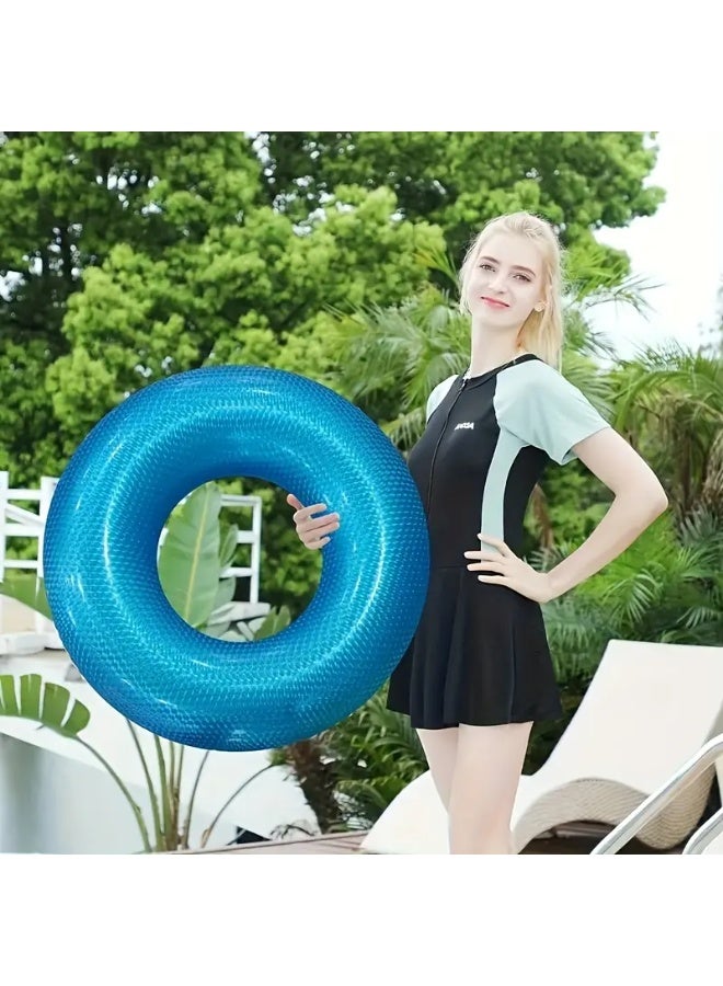 Goolsky A 90# Swimming Ring Suitable for Adults, Perfect for Summer Vacations, Water Games, Beaches, Swimming Pools, Outdoor Activities, And Parties. Made of PVC Material, It Features Leak-Proof Air Holes And Sturdy Handles - Ideal for Summer Getaways And Outdoor Fun. - Image 1