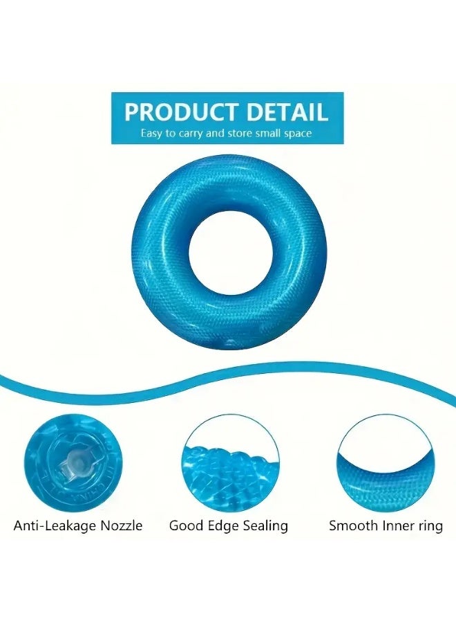 Goolsky A 90# Swimming Ring Suitable for Adults, Perfect for Summer Vacations, Water Games, Beaches, Swimming Pools, Outdoor Activities, And Parties. Made of PVC Material, It Features Leak-Proof Air Holes And Sturdy Handles - Ideal for Summer Getaways And Outdoor Fun. - Image 3