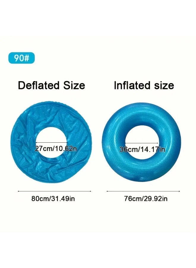 Goolsky A 90# Swimming Ring Suitable for Adults, Perfect for Summer Vacations, Water Games, Beaches, Swimming Pools, Outdoor Activities, And Parties. Made of PVC Material, It Features Leak-Proof Air Holes And Sturdy Handles - Ideal for Summer Getaways And Outdoor Fun. - Image 4