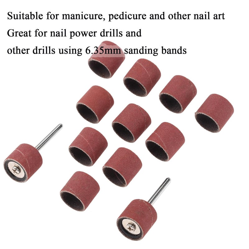 Yetaha 100 PCs Sanding Bands 320 Grit Drums Sleeves For DREMEL Rotary Tools 12CM - Image 3