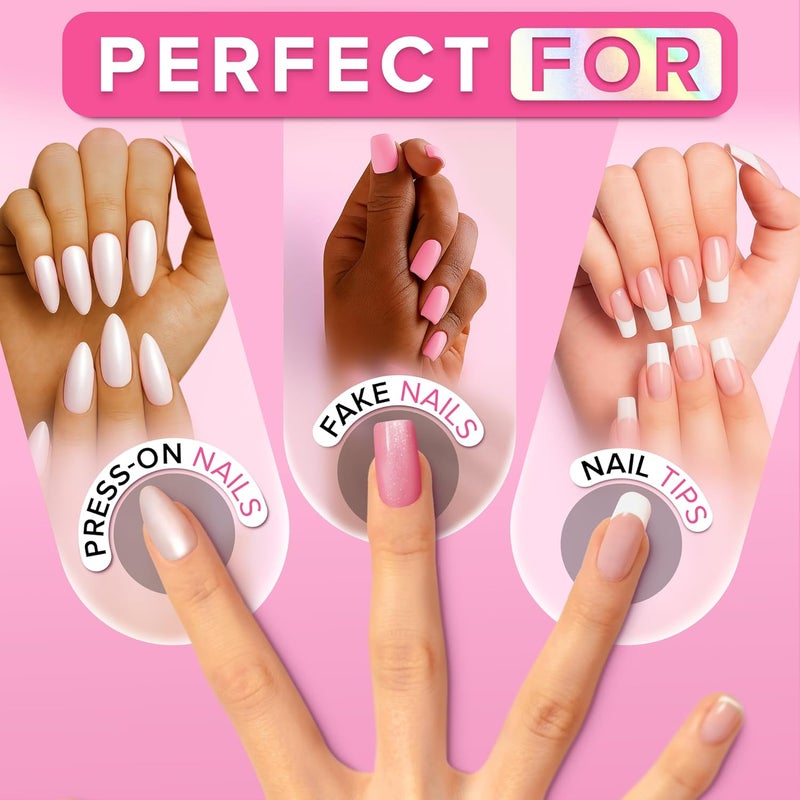 NYK1 Super Strong Nail Glue For Acrylic Nails, Nail Tips and Press on Nails (8ml) Nail Bond Brush On Nail Glue For Acrylic Nails Long Lasting Acrylic Nail Glue Professional Nail Glue For Nails Glue - Image 3