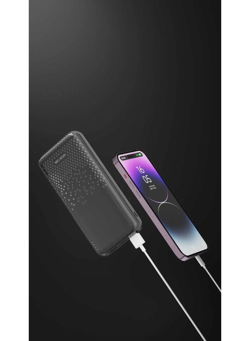 جرين ليون باور بانك روما 20000 مللي أمبير في الساعة بمنفذ USB-A مزدوج / مدخل Type-C وMicro / بطارية طويلة العمر / حماية الشحن / مادة ABS+PC - أسود - Image 2