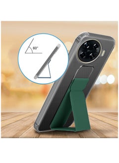 Wtech TPU Hand Grip Air Pillow Case Cover For Tecno Spark 20 Pro+ / Spark 20 Pro Plus 4G 2023 Clear/Dark Green  - Image 2
