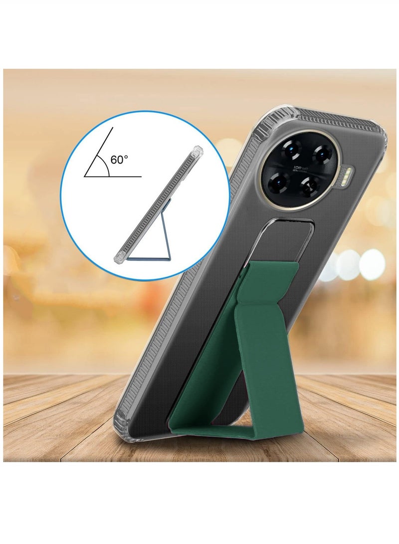 Wtech TPU Hand Grip Air Pillow Case Cover For Tecno Spark 20 Pro+ / Spark 20 Pro Plus 4G 2023 Clear/Dark Green - Image 2