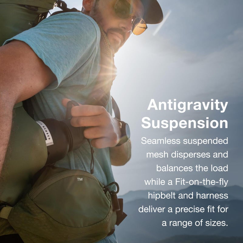 OSPREY حقيبة ظهر أوسبري أتموس AG 50 لتر للرجال، أخضر أسطوري، S/M - Image 3