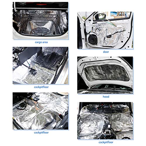 uxcell 394mil 10mm 16.36sqft Car Block Heat Sound Absorption Deadener Insulation Mat 60"x40" for Car - Image 5