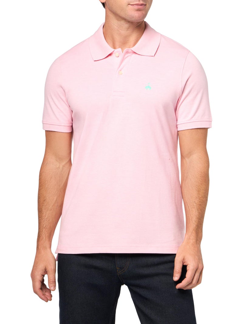 Brooks Brothers Mens KNT Supima Stretch Pique GF Polo SF Pink Heather
