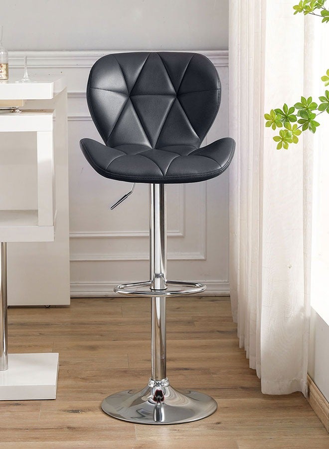 GoldenLike  مقعد بار، كراسي بار قابلة لتعديل الارتفاع، كرسي مطبخ دوار 360 درجة، كرسي طعام، كراسي عصرية على شكل جزيرة مع مسند ظهر ومسند للقدمين لجزيرة المطبخ المنزلية - Image 1